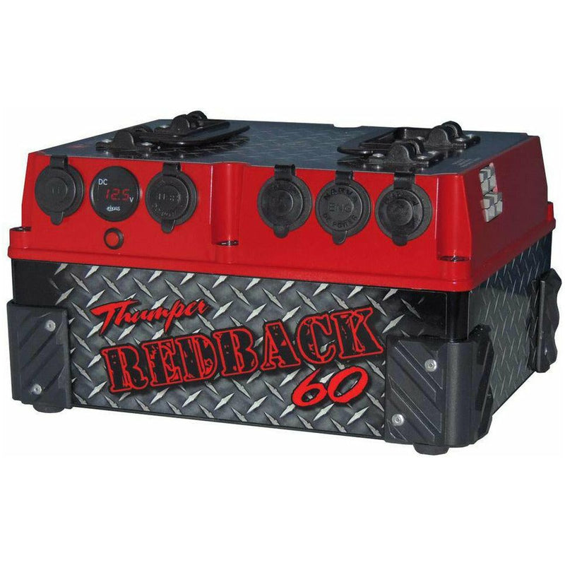 Thumper 'Redback' 60 AH Battery Pack (Dual Battery) | Bonus 7 Amp Battery Charger - Home of 12 Volt Online