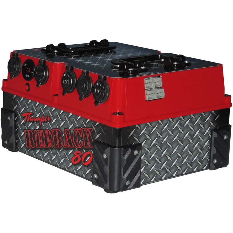 Thumper 'Redback' 80 AH Battery Pack (Dual Battery) | Bonus 7 Amp Charger - Home of 12 Volt Online