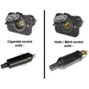 Control Box (Accessory) - Triple - 2 x Merit/Hella + 1 x Dual USB - Home of 12 Volt Online