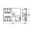 6-WAY STANDARD ATS BLADE FUSE BLOCK with earth (54440) - Home of 12 Volt Online