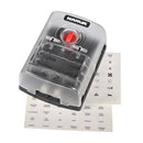 6-WAY STANDARD ATS BLADE FUSE OR PLUG-IN TYPE CIRCUIT BREAKER BLOCK (54446BL) - Home of 12 Volt Online