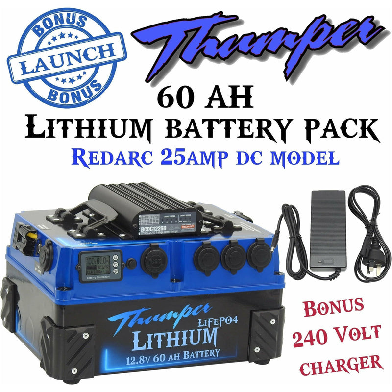 Thumper Lithium 60 AH REDARC DC Battery Pack | Dual Battery - Home of 12 Volt Online
