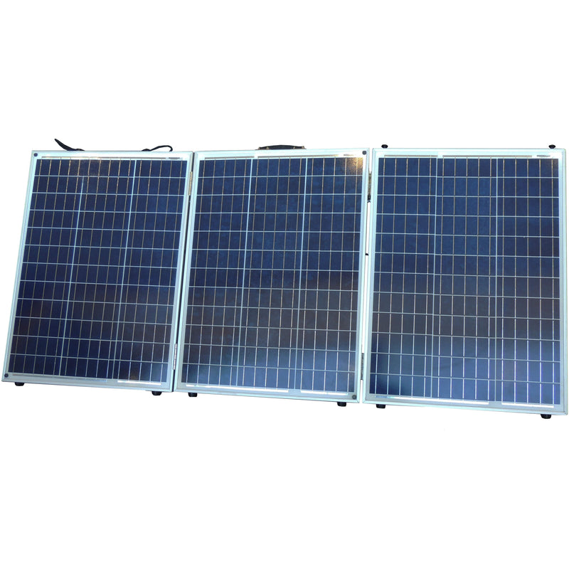 Portable 165 watt TRI Fold Solar Panel - complete package (Suits DC charger use) - Home of 12 Volt Online