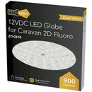LED Replacement for Caravan 2D Flouro Globe - 12VDC Cool White (ZD0670) - Home of 12 Volt Online