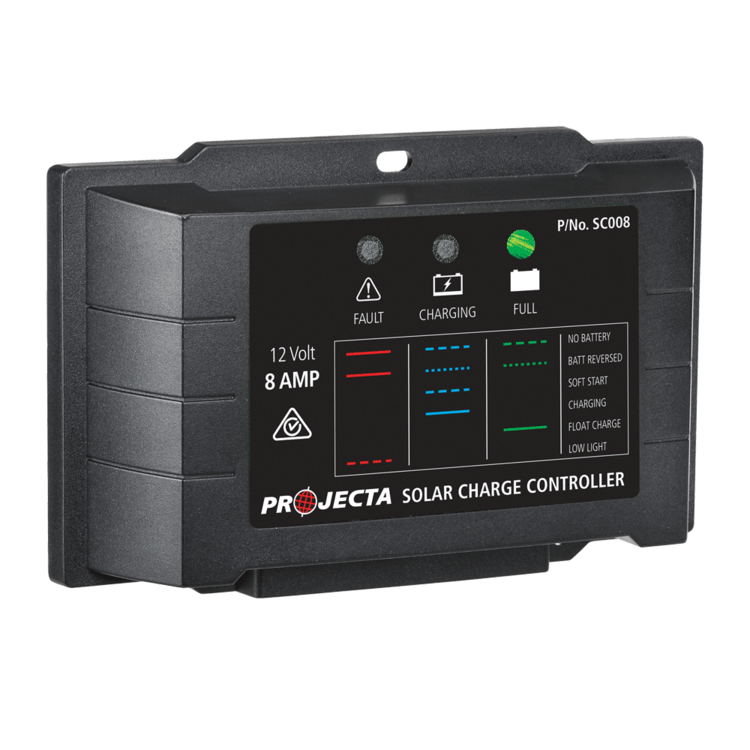Solar - SC008 Projecta 12V 8A 4 Stage Solar Charge Controller - Home of 12 Volt Online