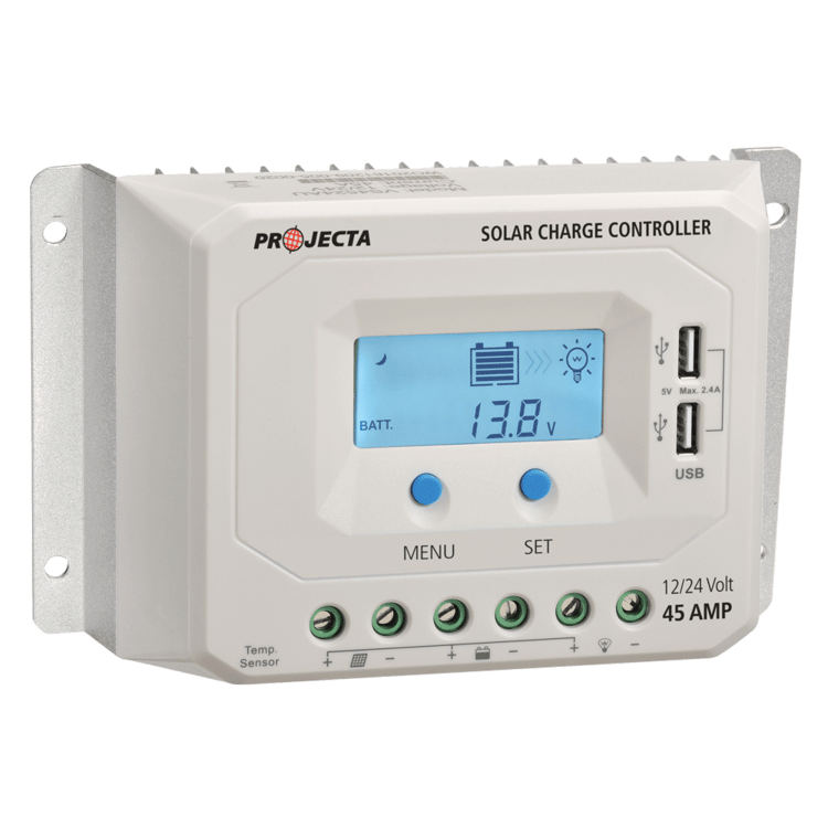 Solar - SC245 -Projecta Automatic 12/24V 45A 4 Stage Solar Charge Smart Controller - Home of 12 Volt Online