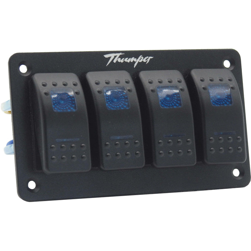 Thumper Switch Panel TSP-003  4 x Rocker Switch - Home of 12 Volt Online