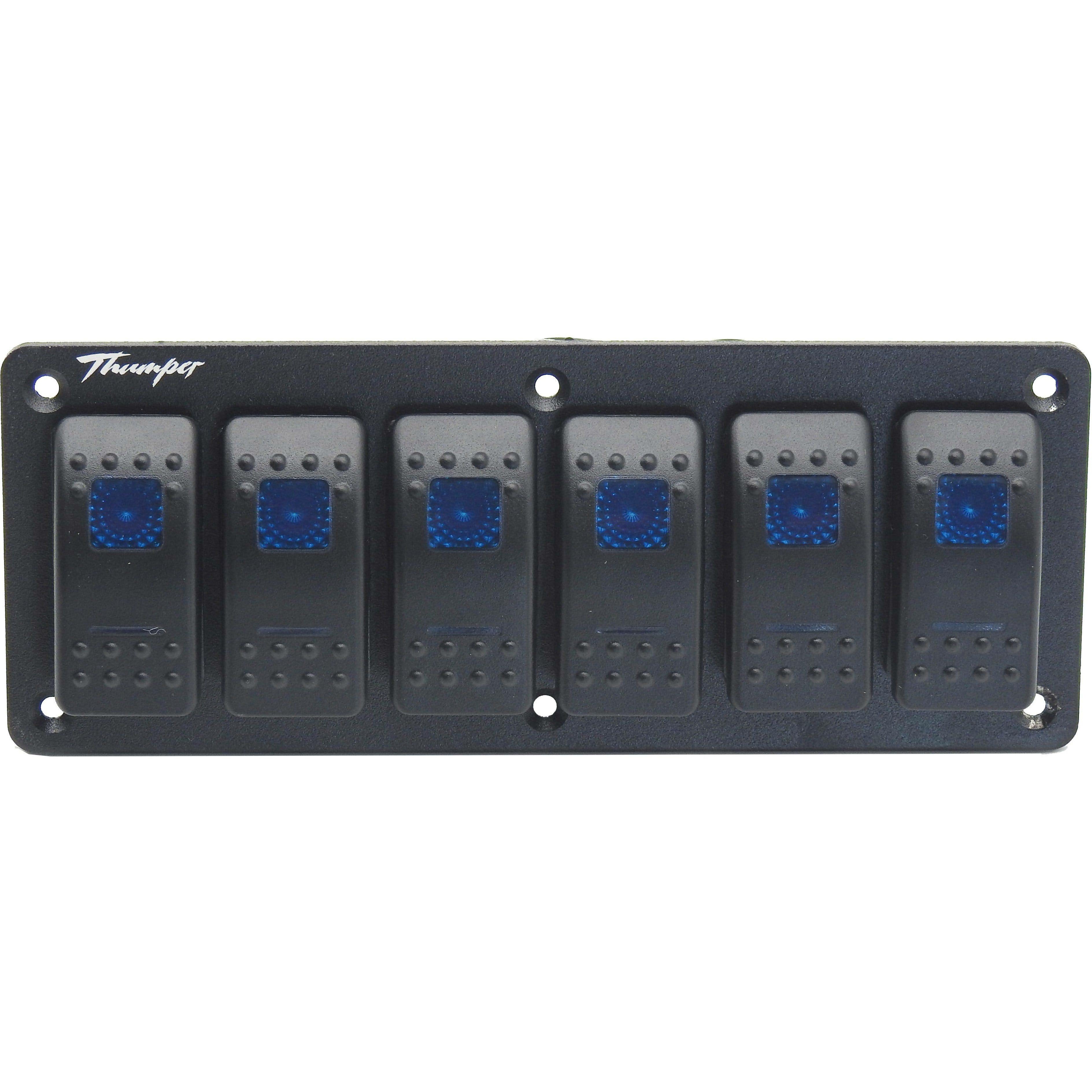 12 Volt Rocker Switch Panel 5 Gang Switch Panel 12/24V For Vehicles