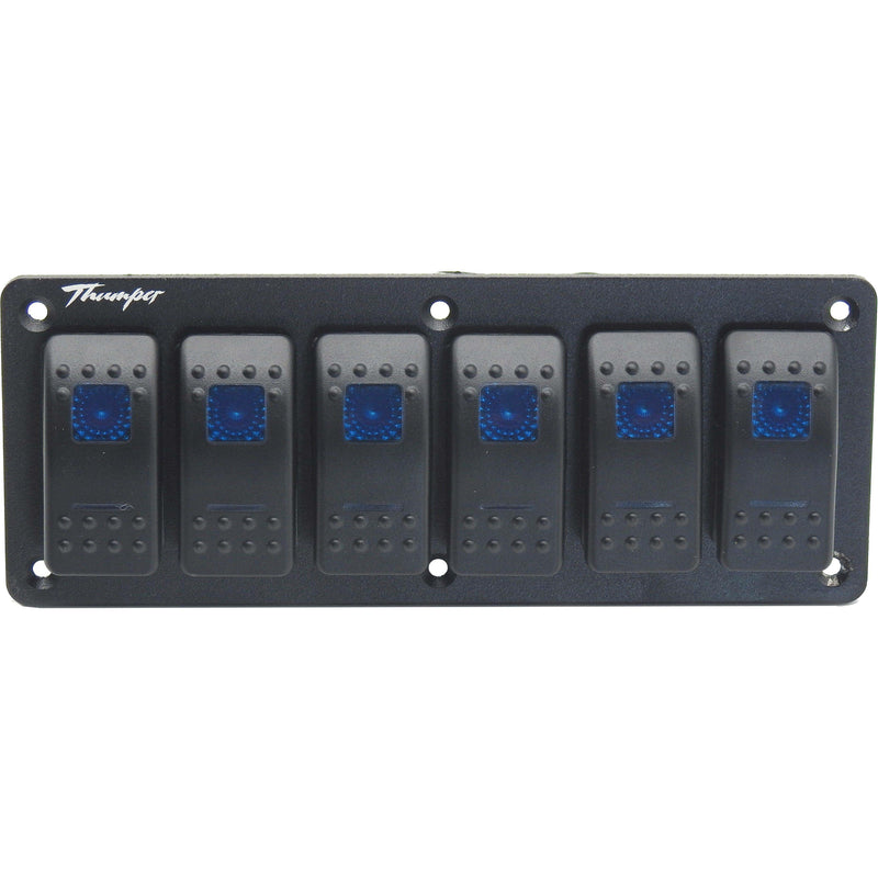 Thumper Switch Panel TSP-004  6 x Rocker Switch - Home of 12 Volt Online