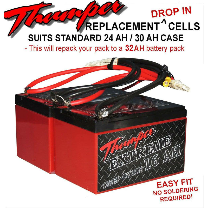 Thumper replacement batteries to suit 30 AH (DIP-30) - Home of 12 Volt Online