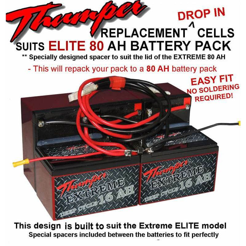 Thumper replacement batteries to suit ELITE 80 AH (DIP-E80) - Home of 12 Volt Online