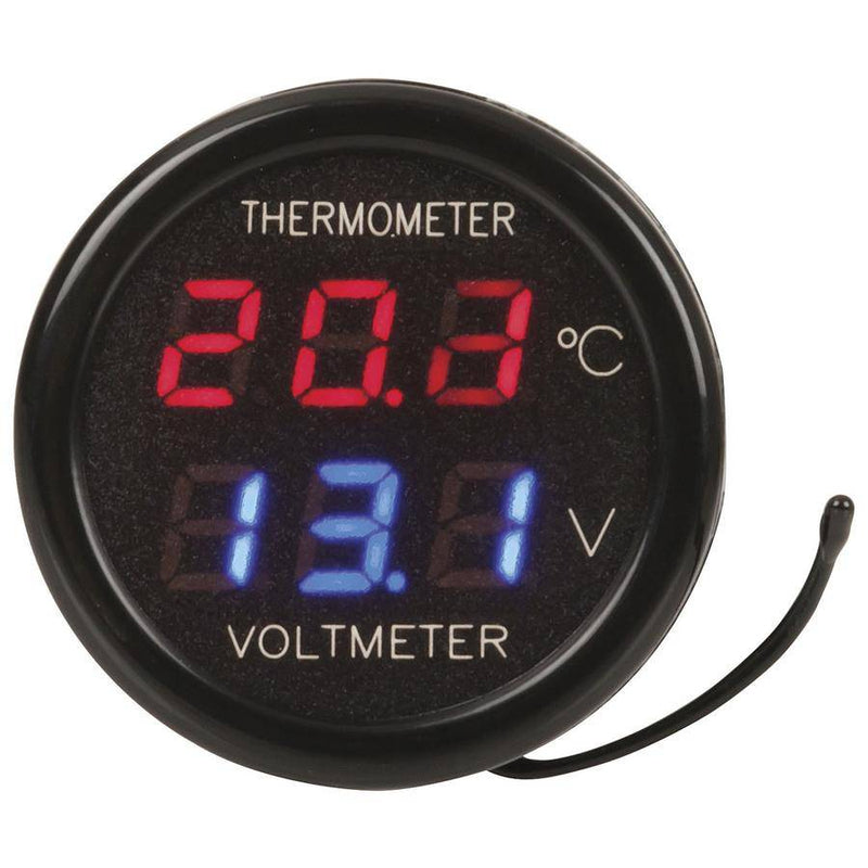 In-car Battery Monitor and Temperature Display (QP2222) - Home of 12 Volt Online